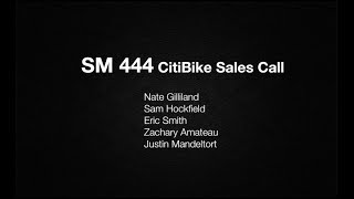 CitiBike Sales Call SM 444 University of Michigan