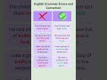 English Grammar Errors and Correction | Common English Mistakes