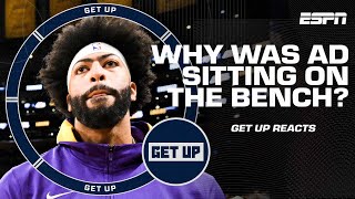 Anthony Davis sat on the bench during LeBron James' record-breaking bucket?! 👀 Get Up reacts