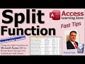 Using the Split Function in Microsoft Access VBA to Break Apart Strings into Individual Field Values