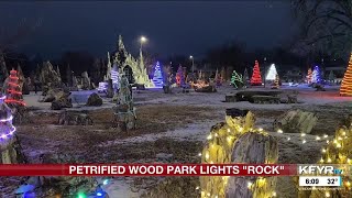 Deck the ‘Park’: Lemmon, SD’s Petrified Wood Park decorated for Christmas