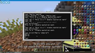 ComputerCraft Lua 1-8 » Fundamentals » User Input & String Manipulation