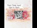 Mixed media scrapbook layout tutorial