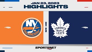 NHL Highlights | Islanders vs. Maple Leafs - January 23, 2023