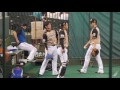 北海道日本ハムファイターズ 吉川光夫 投球練習前の準備運動