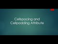 9.3 Cell spacing and Cell padding attribute In HTML Table #html#learnenglish#htmltutorial#htmlcoding