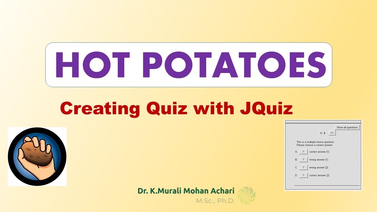 Creating Quiz Using HotPotatoes - YouTube