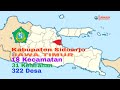 Kabupaten Sidoarjo, Jawa Timur, 18 Kecamatan, 31 Kelurahan, 322 Desa