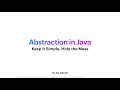 Java for Beginners | Abstraction | Learn Java Programming Easily