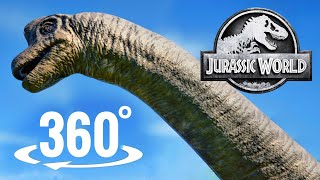 🦕 360° video Jurassic Park VR Long Neck Largest Dinosaur Brachiosaurus Jurassic World JWE