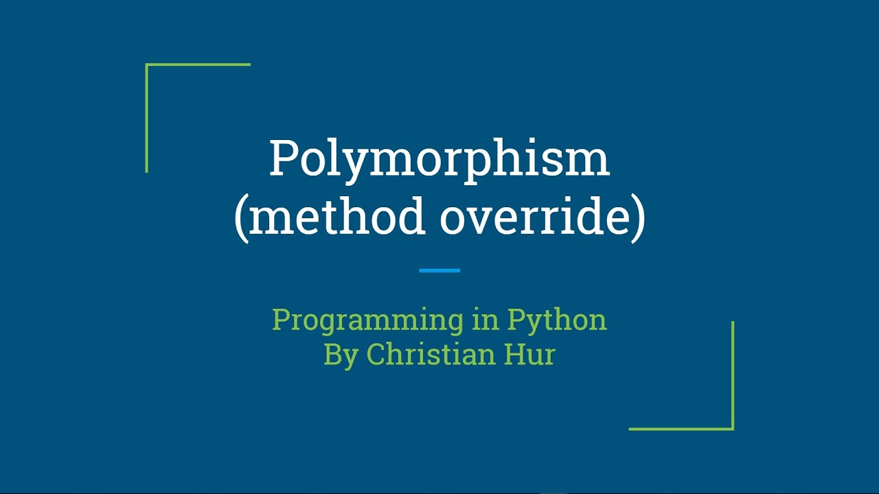 Python Polymorphism Youtube