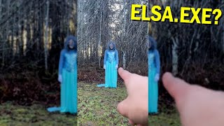 I Caught ELSA.EXE (From FROZEN 2) ON CAMERA! | EVIL ELSA IN REAL LIFE! #shorts​