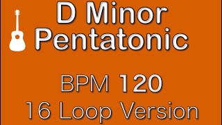 Dマイナーペンタトニックスケール練習(BPM120 16ループ)-D minor pentatonic scale practice bpm120 16Loop-