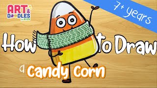 How to draw a CANDY CORN step by step