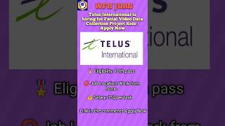 Work from home jobs for Freshers in Telus International #workfromhomejobs #10thjobs #jobs #itjobs