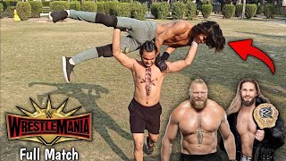 WWE WrestleMania 40 | Brock Lesnar vs Seth Rollins Full Match | Backyard Wrestling