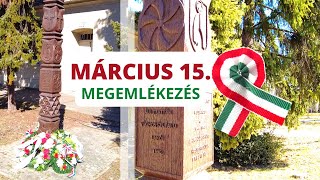 Március 15.   I Koszorúzás a kopjafánál,  Vághosszúfalu