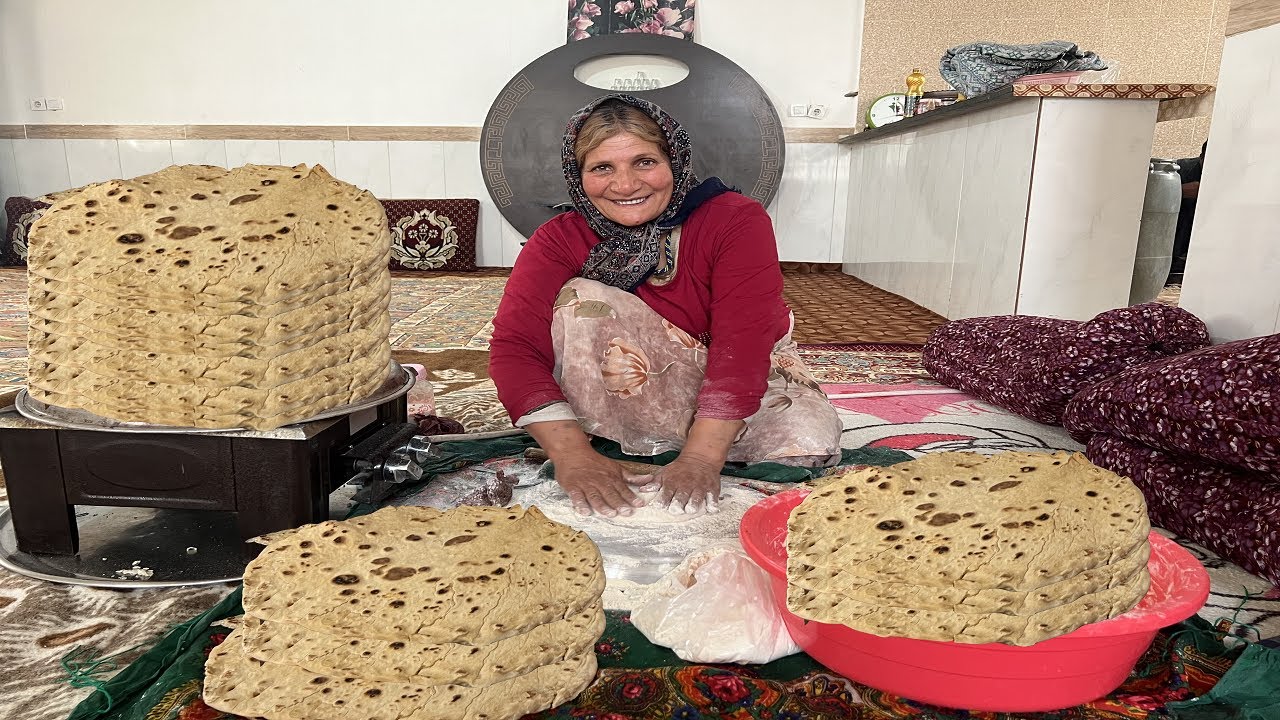 Preparation Of Tafton Bread In The Village How To Prepare Local Bread