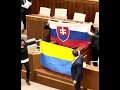 Ukrainian Flag Disrespected At Slovak Parliament. Hit That Subscribe Button  Share.