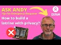 Privacy for Latrine Users in Emergencies - How to do it?