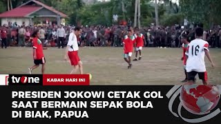 Keseruan Presiden Jokowi Main Bola Bareng Anak-anak di Papua | Kabar Hari Ini tvOne