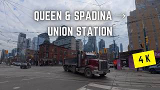 Toronto 🇨🇦 Spring Walk | Queen St W to Union Station via Trinity Bellwoods & Yonge St, 4K