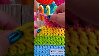 Double Crochet 2 Rows Fast #shorts