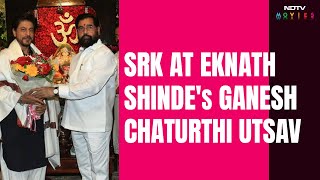 Shah Rukh Khan At Eknath Shinde's Ganesh Chaturthi Festivities