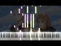 spice and wolf 2024 remake op tabi no yukue 旅のゆくえ【hana hope】 piano cover tutorial ピアノ