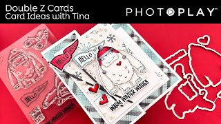 Tuesdays with Tina | Maker's Series Double Z Card with Yeti for Winter | PHOTOPLAY PAPER