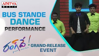 Bus Stande Dance Performance | #RangDe​ Grand Release Event Live | Nithiin | DSP | Venky Atluri