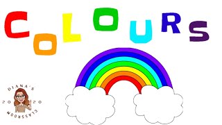 Colours Black, white, Red, Orange Yellow, Green, Blue, pink, Brown, Grey,  Violet / Learn colours.