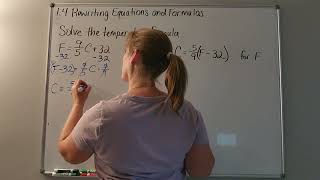 1.4 Rewriting Equations and Formulas (Big Ideas Math - Grade 8, Blue Book)