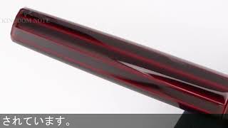 NAKAYA 中屋万年筆 万年筆 シガーモデル 十角 ポータブル 赤溜 細字 (ルテニウムペン先)