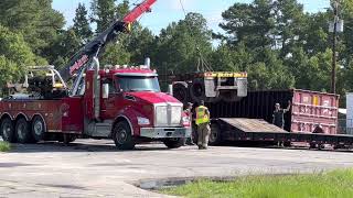 Accident on Hwy 52 N of Scranton, SC involving 18-wheeler and pick-up truck