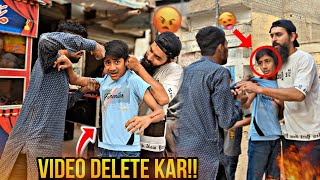 BADMASH LARKA VIDEO DELETE KARWANE AGAYA🤬||BHUT MARA MUJE LARKO NE!!