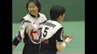 1997/98_第4回Vリーグ女子_小田急ジュノー vs デンソーエアリービーズ_第2セット途中から(画質悪め）