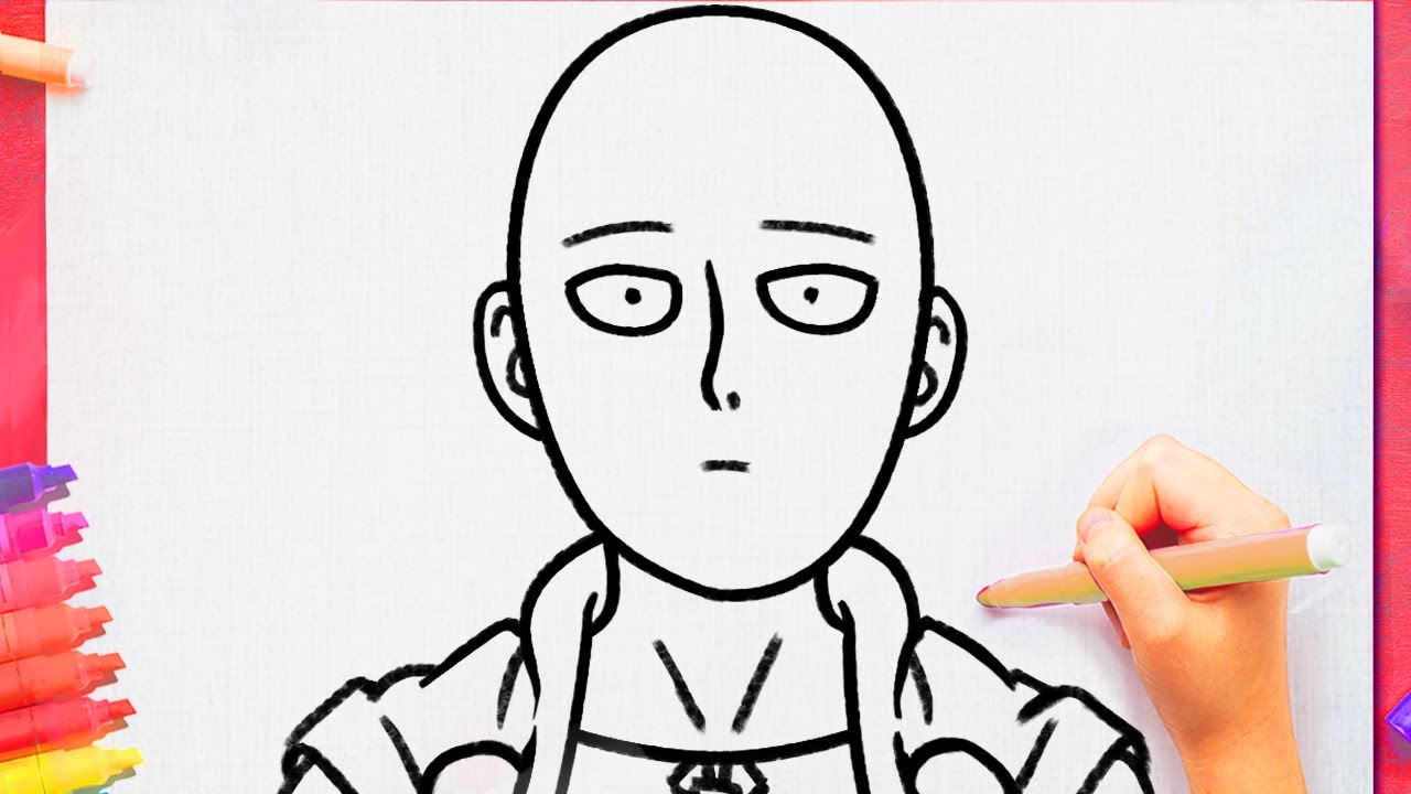 How To Draw Saitama Easy - YouTube