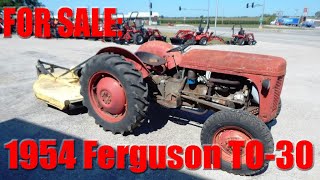 SOLD: 1954 Ferguson TO-30 Utility Tractor (28 PTO HP)