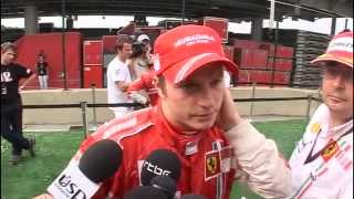 Brazilian GP 2007 - Kimi wins title: Interview and Celebrations