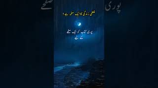 Ghalti Zinghi Ka Ak Sahfa Hai | Mistake Of Life in Urdu - Sad Quotes #shorts