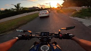 Honda CB300F Chill Ride While The Sun Sets | (PURE SOUND)