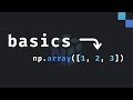 1: Learn the array basics in NumPy