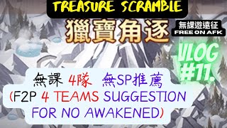 【無課 F2P Vlog】獵寶角逐-雪地debuff。無課4隊結論。 TREASURE SCRAMBLE Snow debuff 4 teams conclusion for F2P.