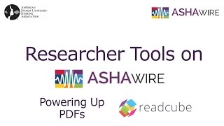 ASHAWire Researcher Tools: Powering Up Our PDFs with ReadCube