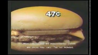 1985 McDonald's Super Cheap Burgers Ad