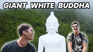 Crazy Climb to the Giant White Buddha of Pai - Thailand Travel Vlog