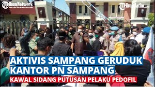 Aktivis Sampang Geruduk Kantor PN Sampang, Kawal Sidang Putusan Pelaku Pedofil