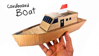 Homemade Cardboard Boat | How To Make Boat With Cardboard