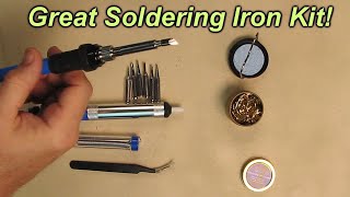 BEST VALUE  Soldering Iron Kit  60W 115V Adjustable Temperature and Power Switch REVIEW